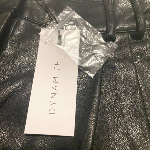 Dynamite Faux Leather Jet Black Shorts Womens Size Small - Picture 2 of 16